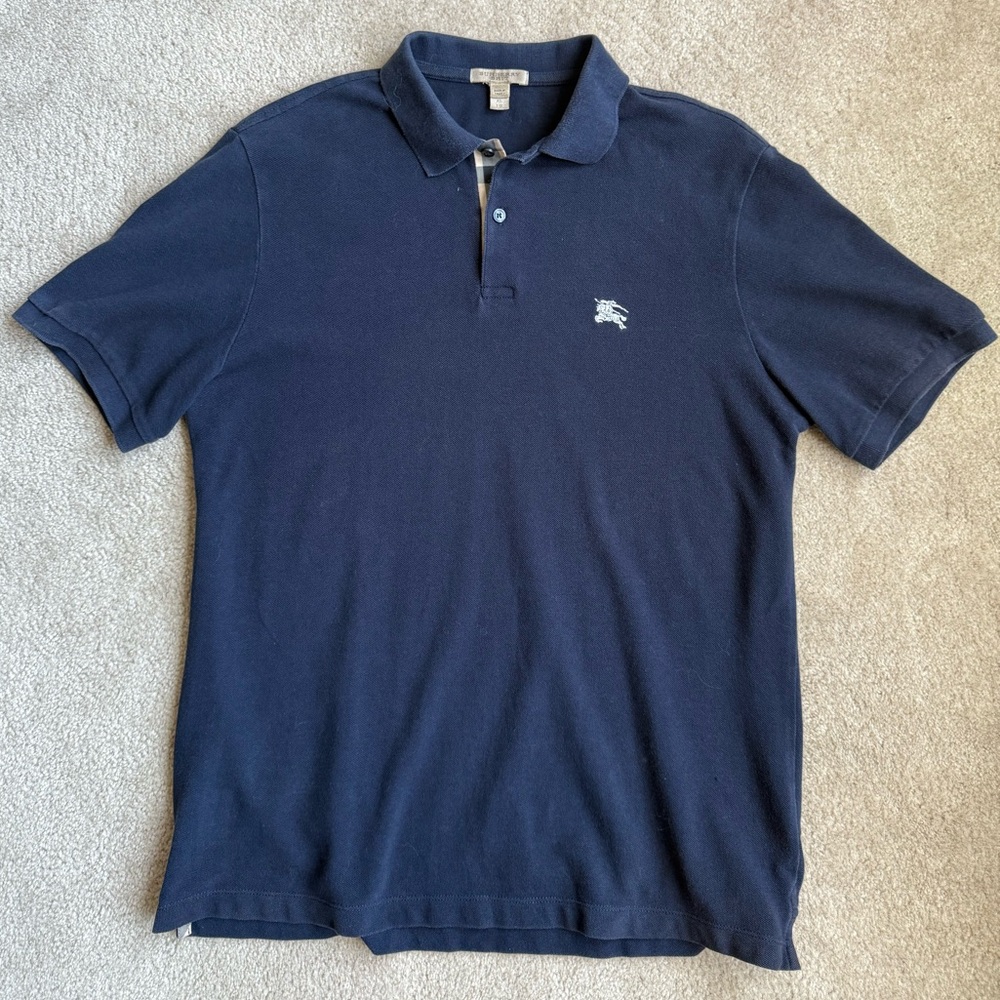 Burberry Men's Navy Polo Shirt
